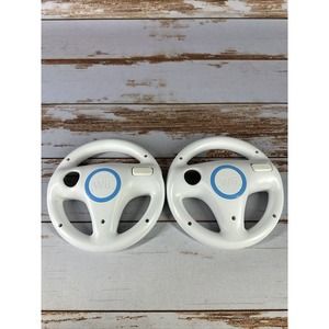 2x Genuine OEM Mario Kart Racing Steering Wheel Nintendo Wii Game Controller